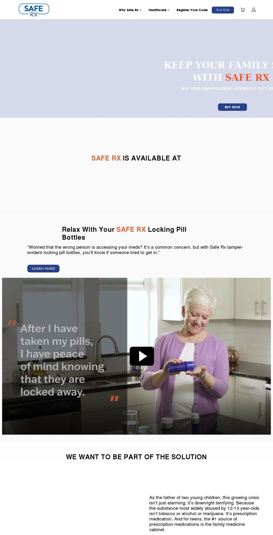 safe-rx.com shopify website screenshot
