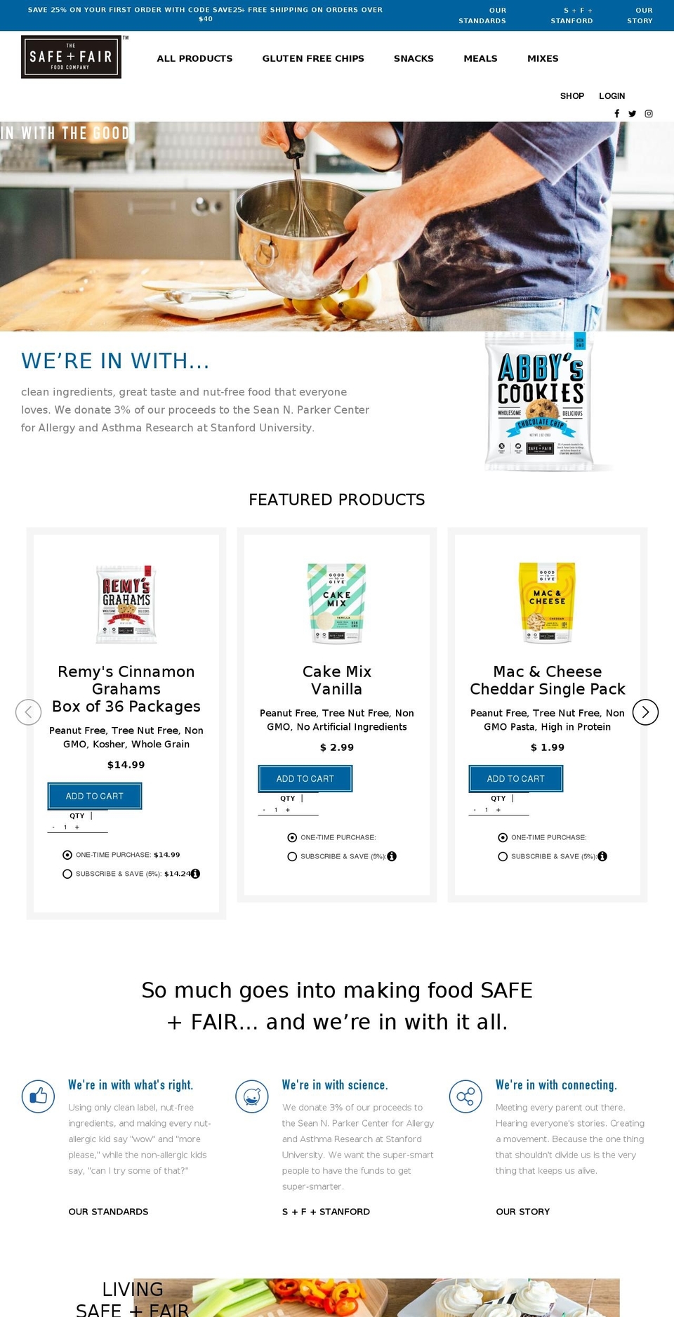 safeandfair.com shopify website screenshot