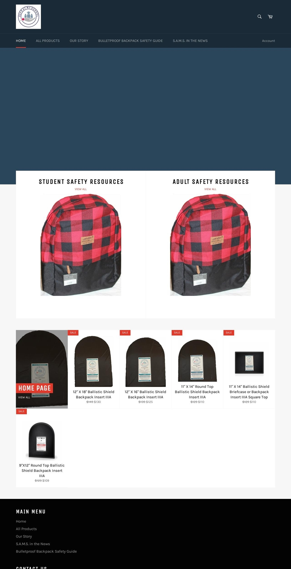 safeatmyschool.com — Shopify storefront screenshot
