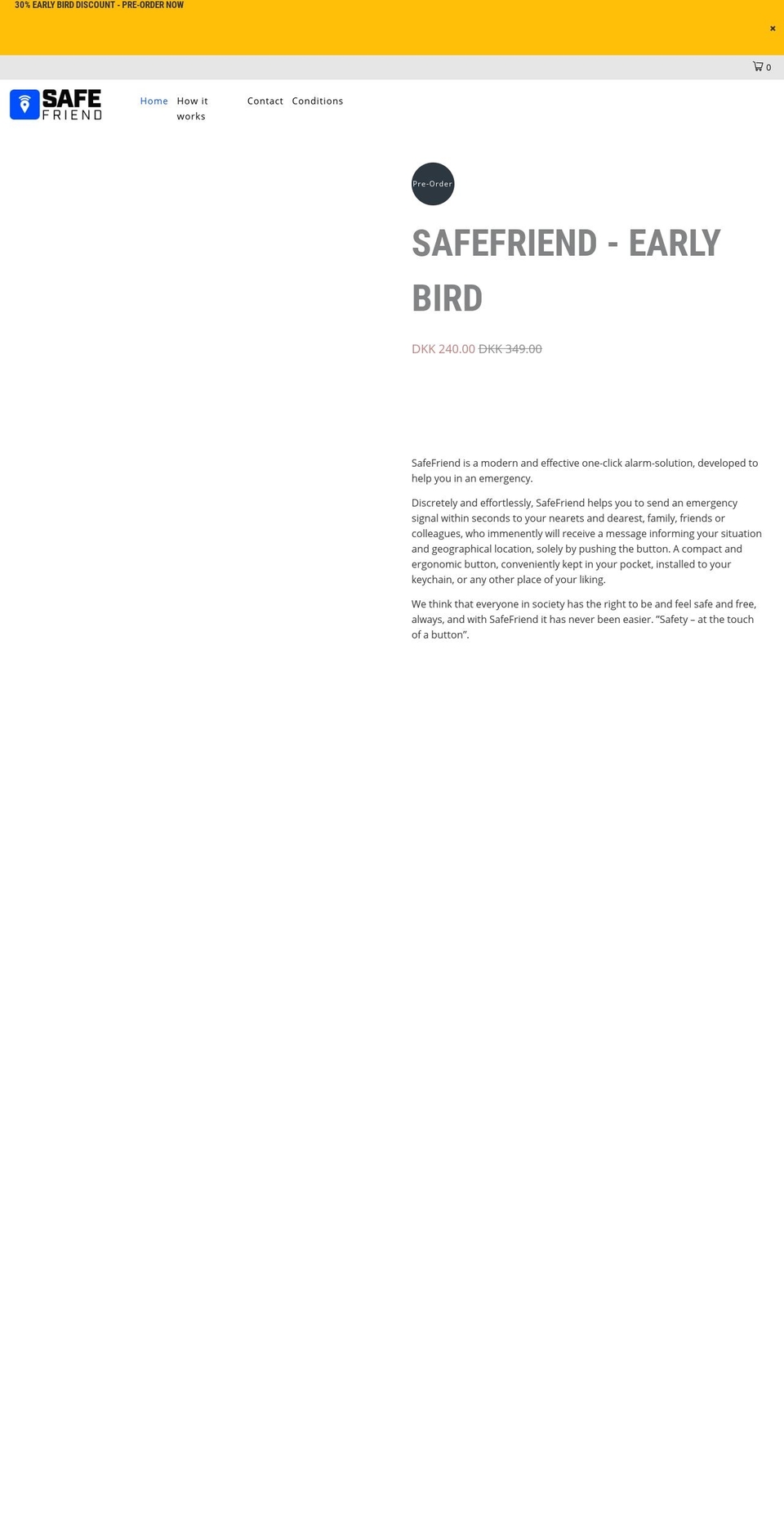 safefriend.com — Shopify storefront screenshot