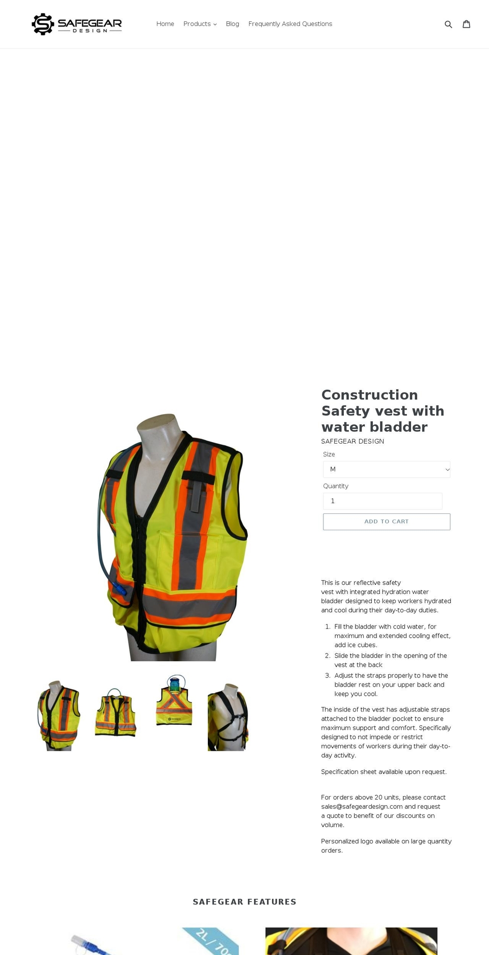 safegeardesign.com — Shopify storefront screenshot