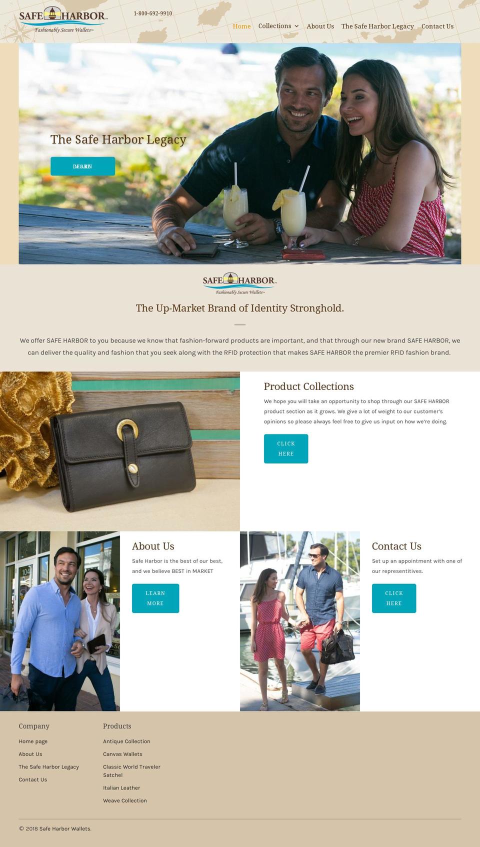 safeharborwallet.com — Shopify storefront screenshot