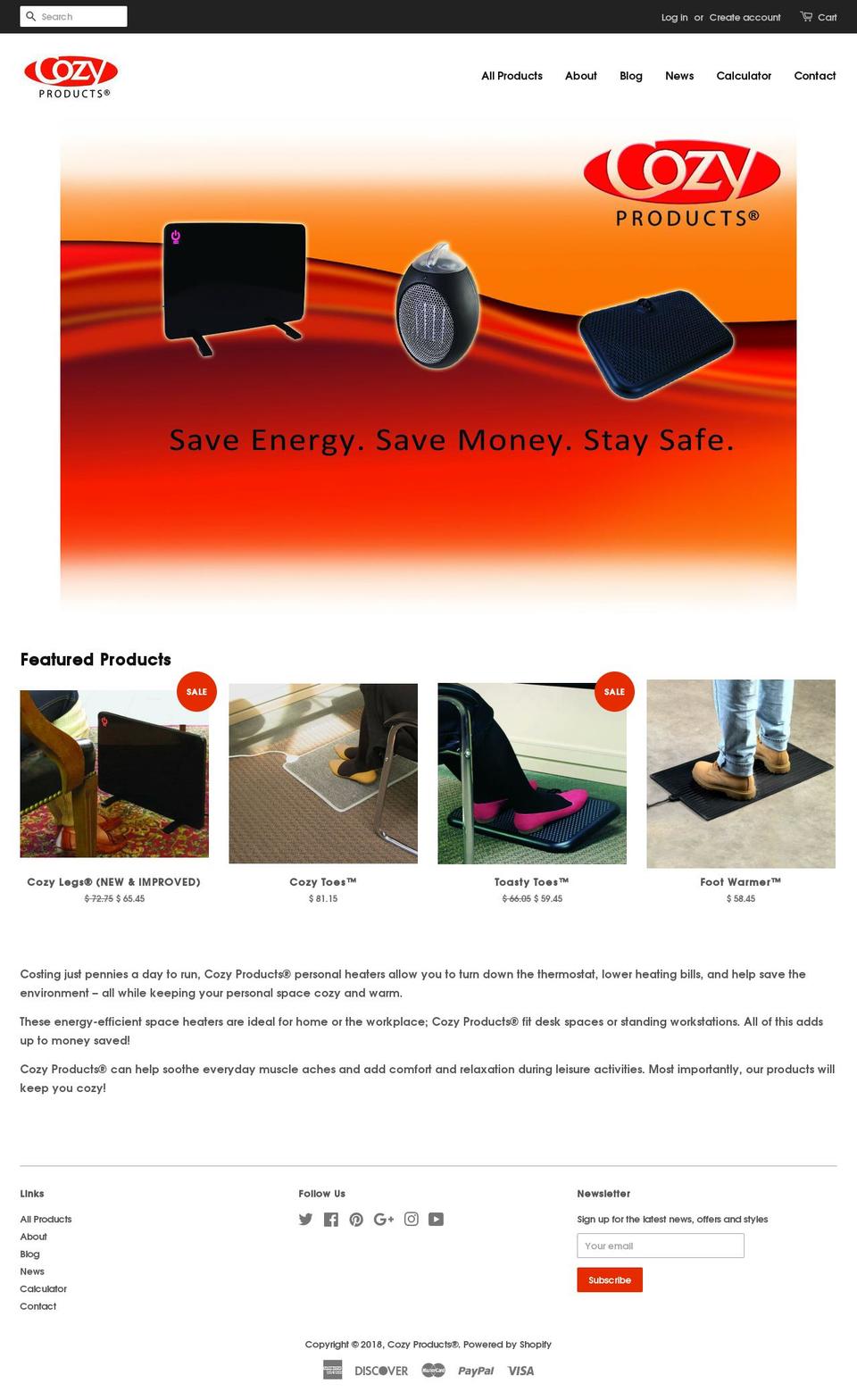 safeheaters.com — Shopify storefront screenshot