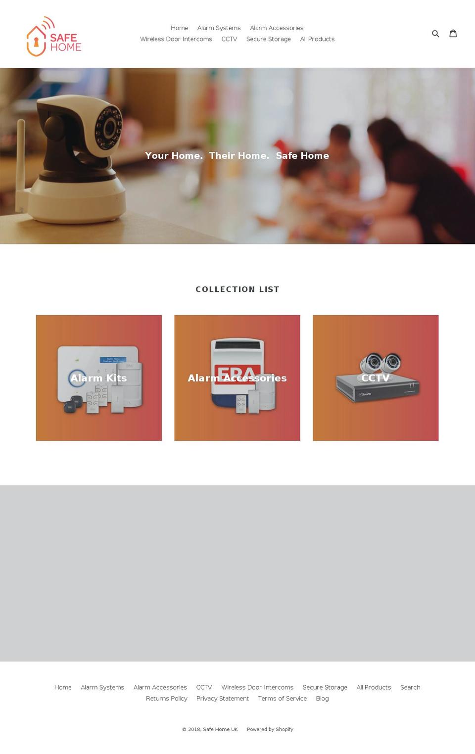 safehomeuk.com — Shopify storefront screenshot