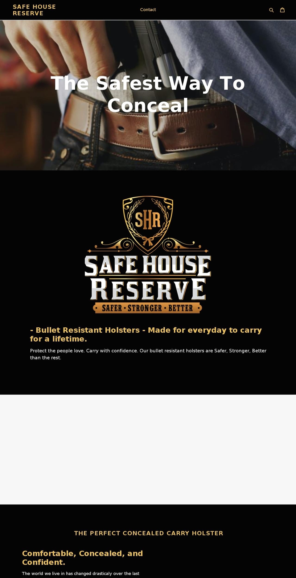 safehousereserve.com — Shopify storefront screenshot