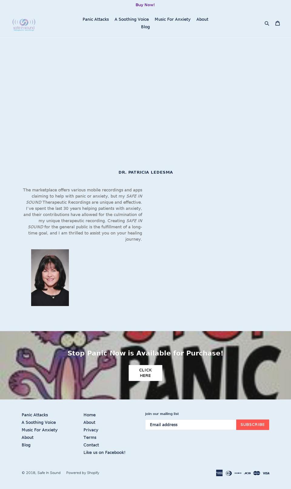 safeinsound.net shopify website screenshot