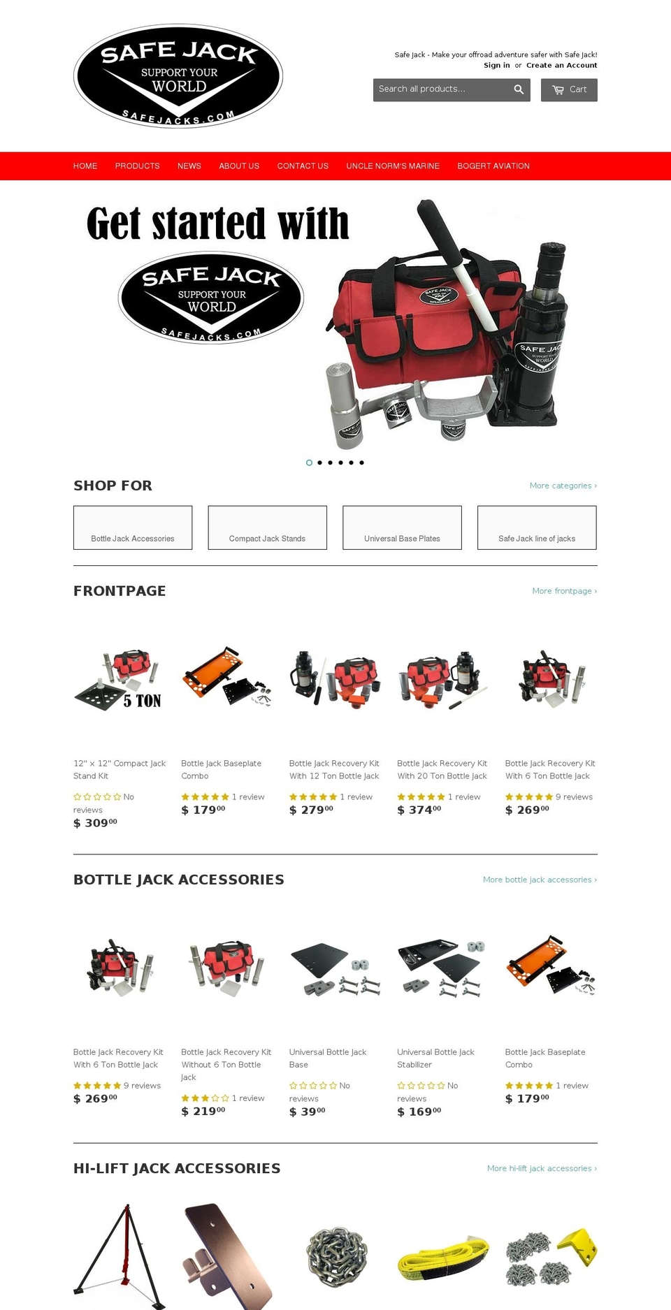 safejacks.com shopify website screenshot