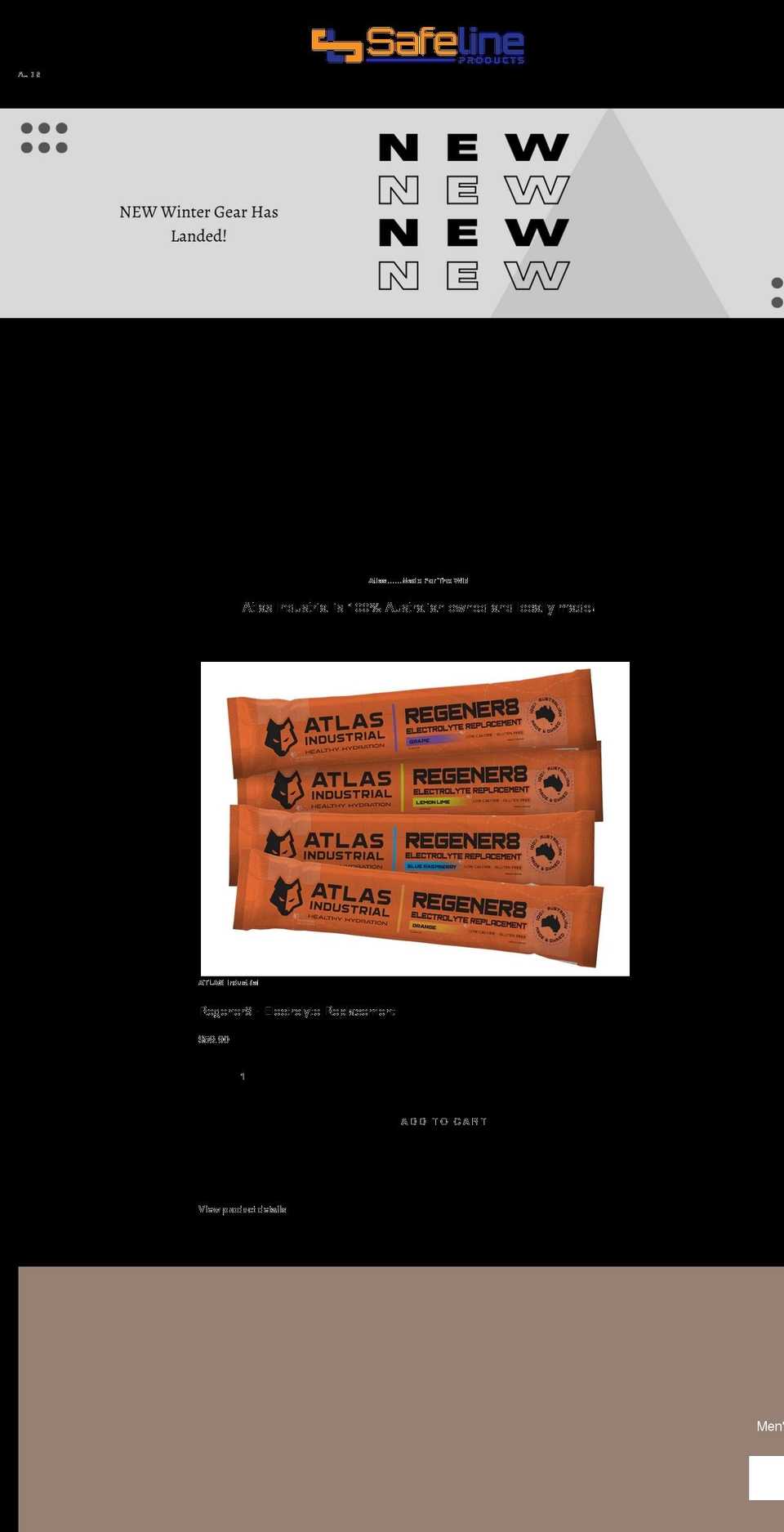 safelineproductsonline.com shopify website screenshot