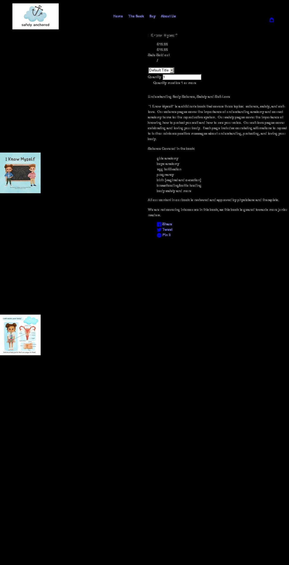 safelyanchored.com shopify website screenshot