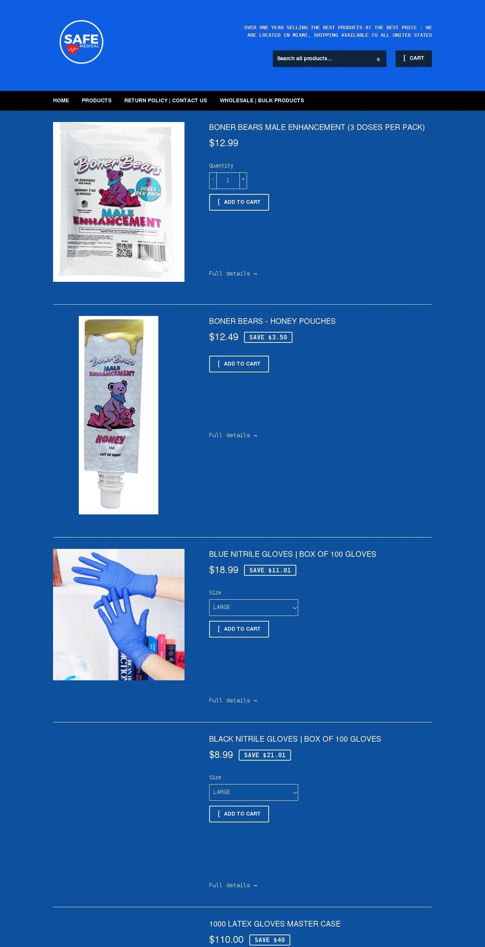 safemedicalonline.com shopify website screenshot