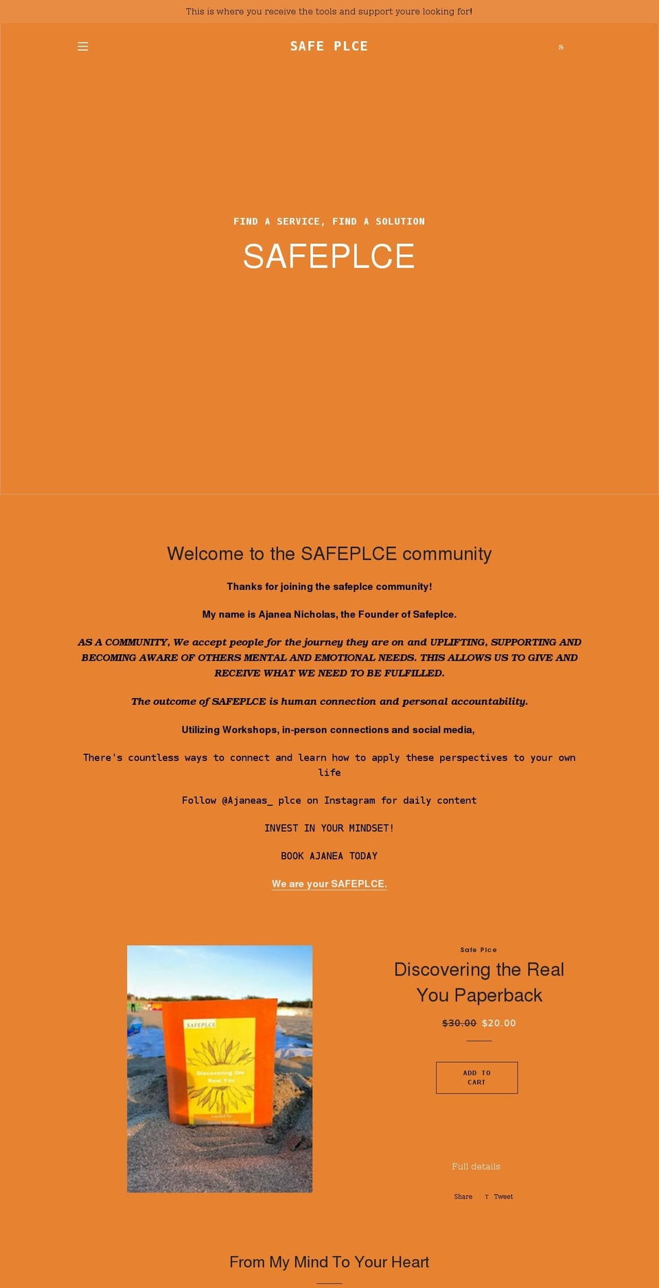 safeplce.com shopify website screenshot