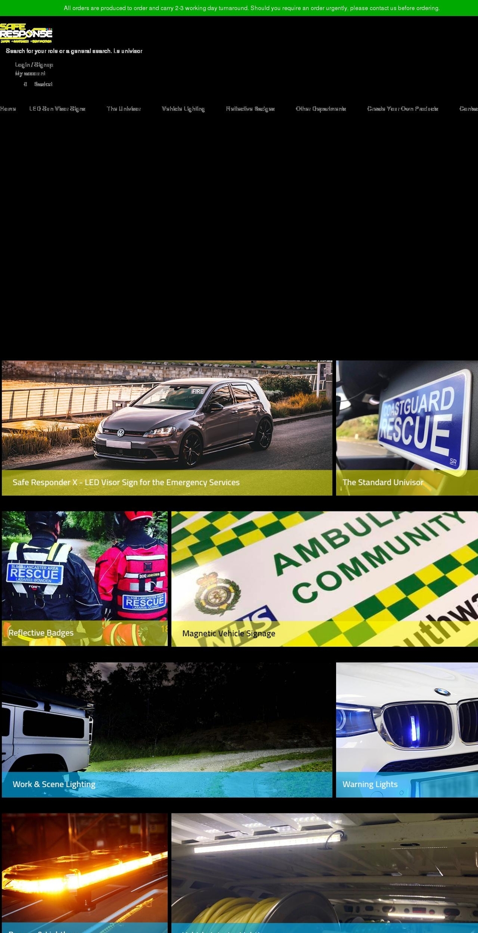 saferesponse.co.uk shopify website screenshot