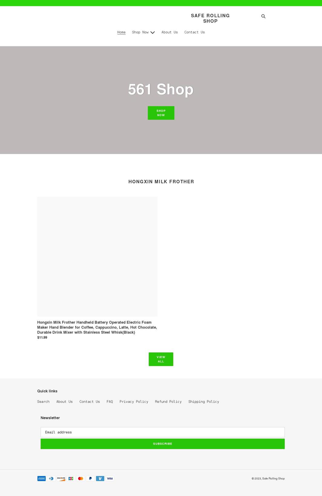 saferollingshop.com shopify website screenshot