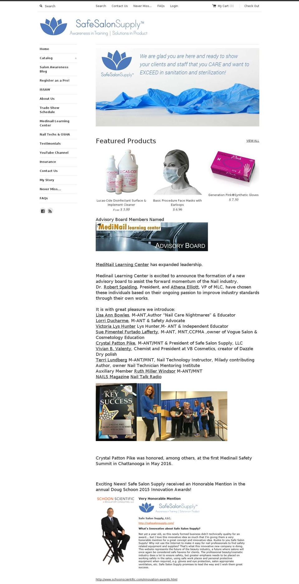 safesalonsupply.com shopify website screenshot
