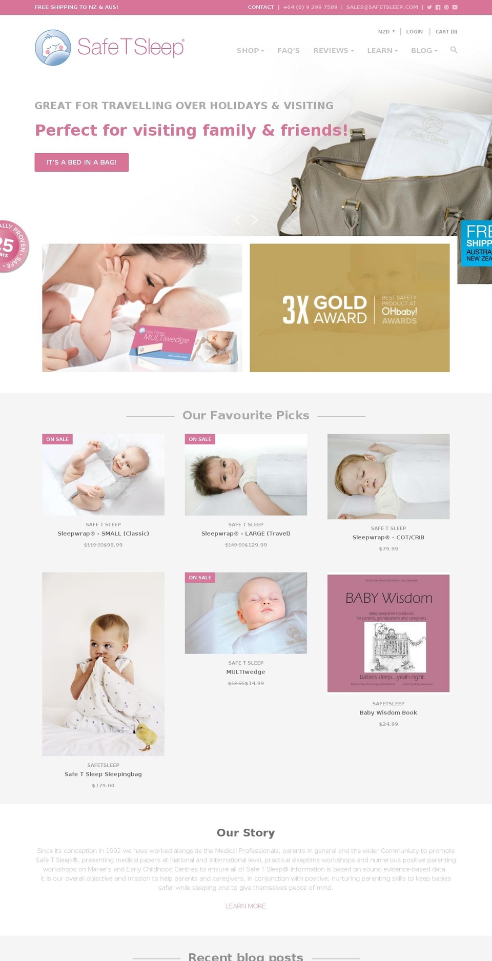 safetsleep.com shopify website screenshot