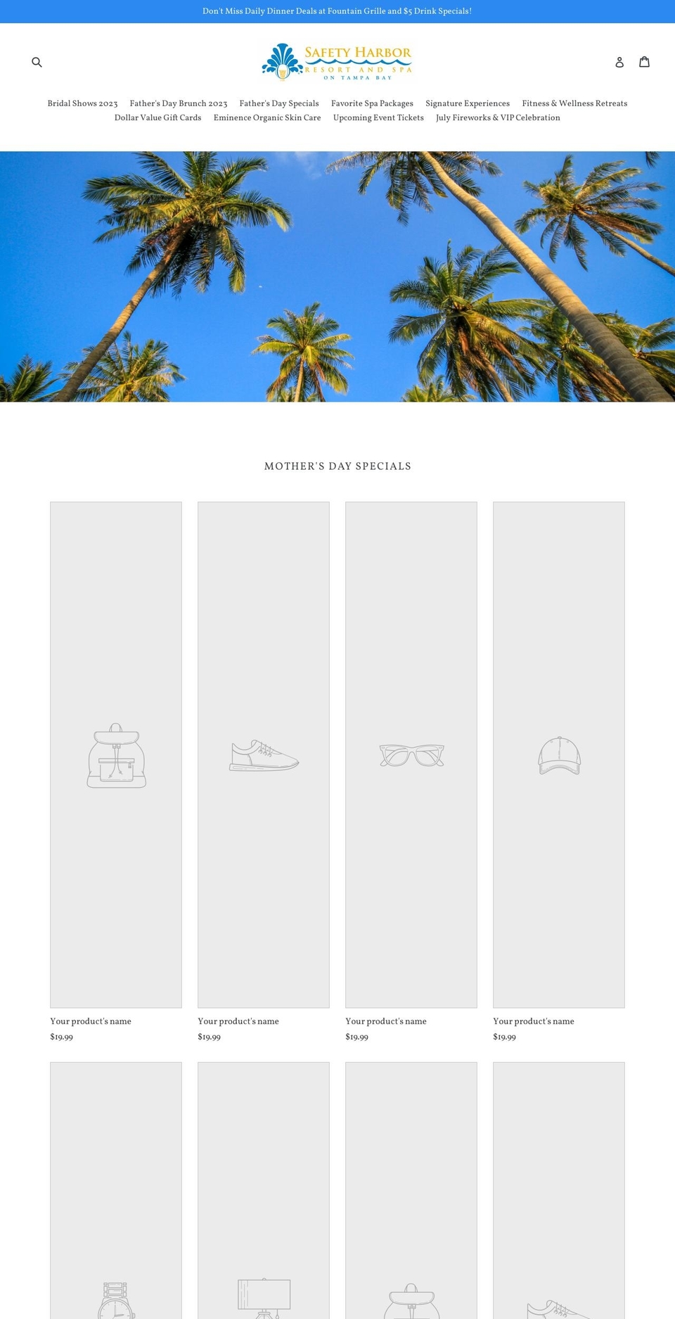 safety-harbor-resort-and-spa.myshopify.com shopify website screenshot