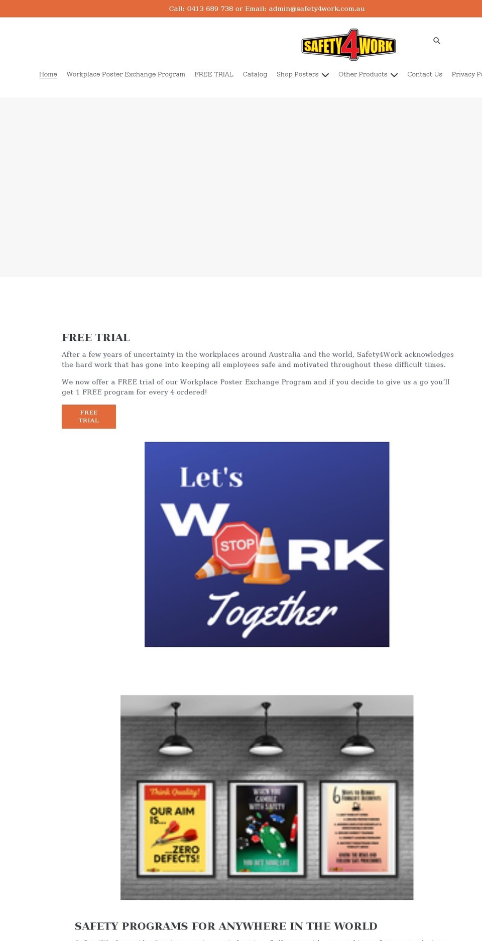 safety4work.com.au shopify website screenshot