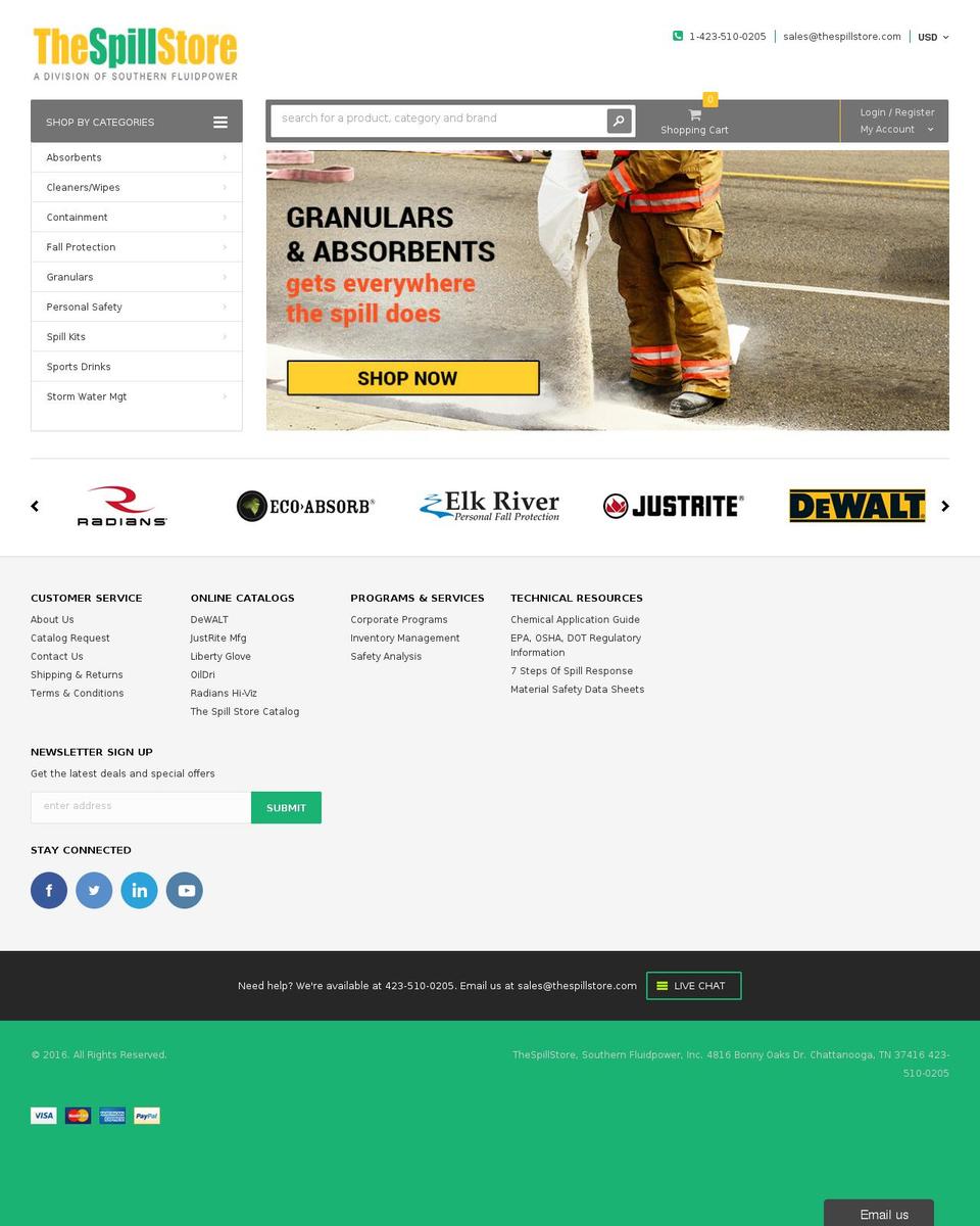 socm -- new theme Shopify theme site example safetyandspill.com