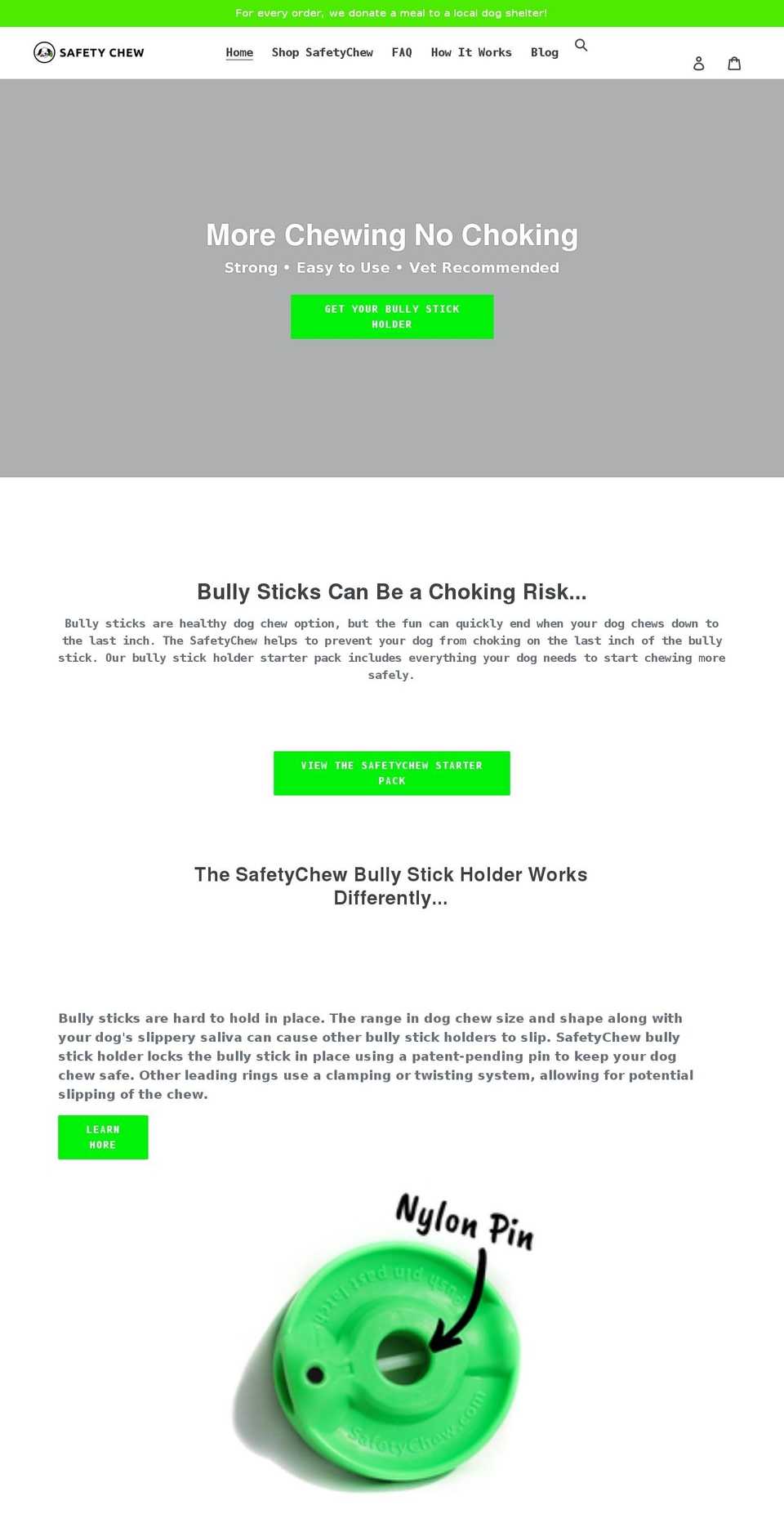 safetychew.com shopify website screenshot