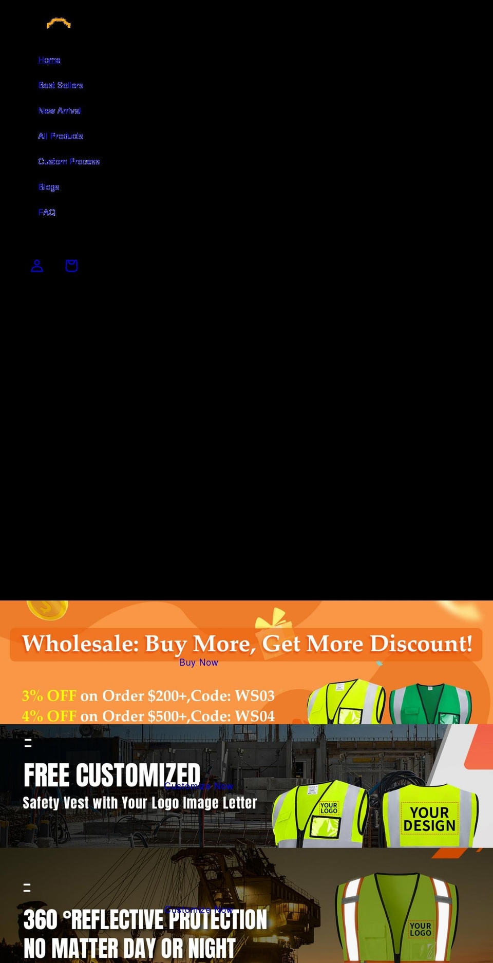 safetycustom.com shopify website screenshot