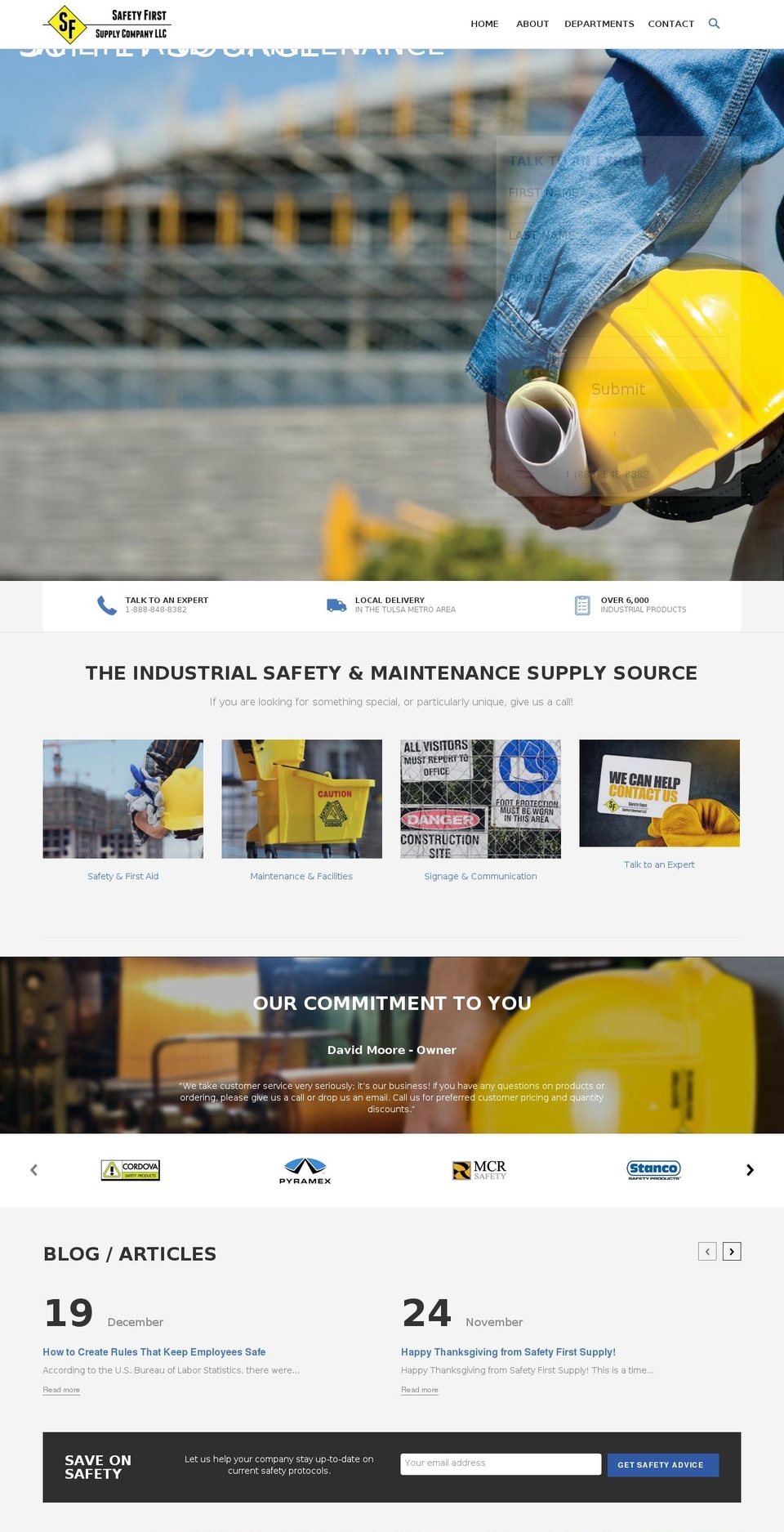 safetyfirstsupply.com shopify website screenshot