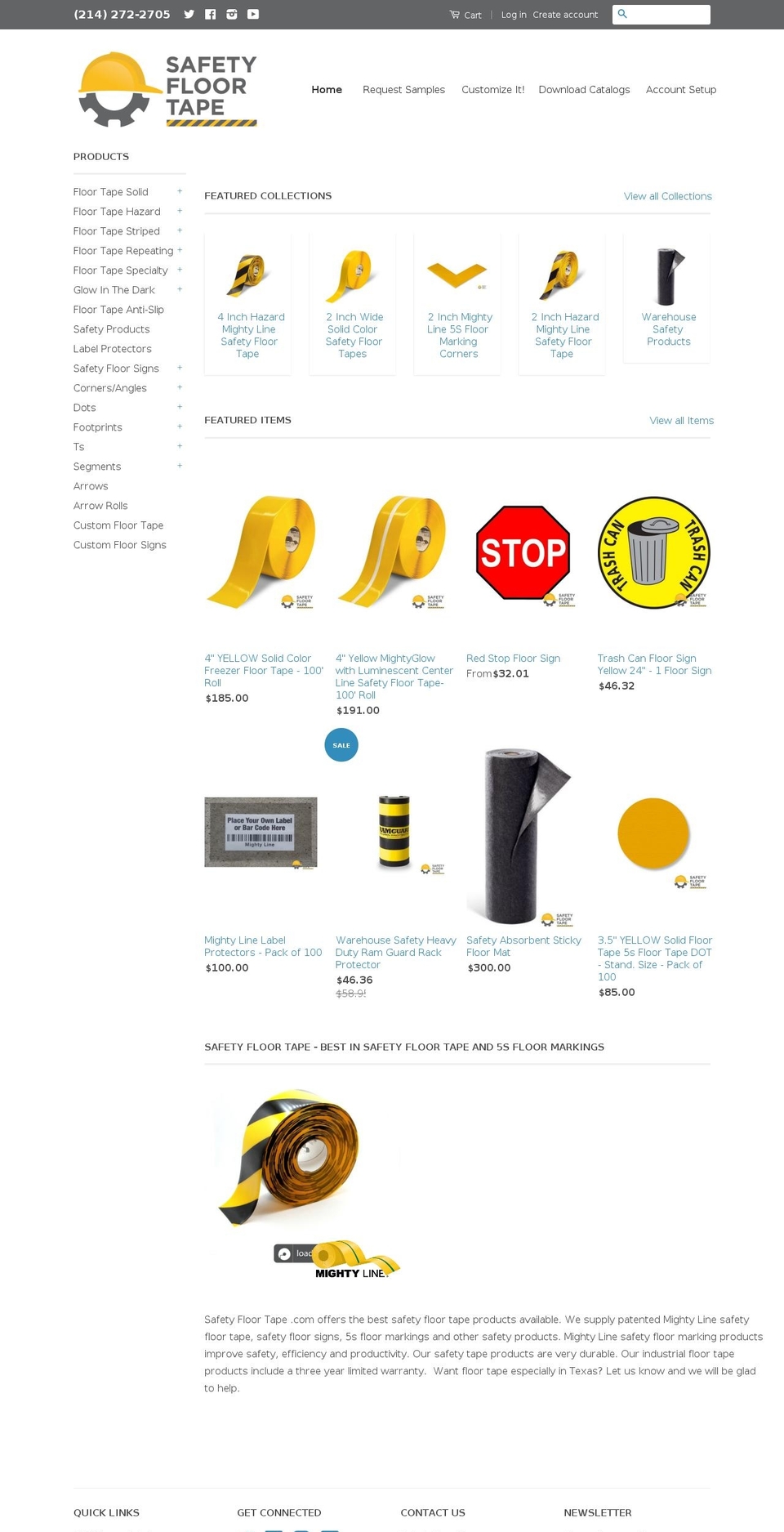 safetyfloortape.com shopify website screenshot