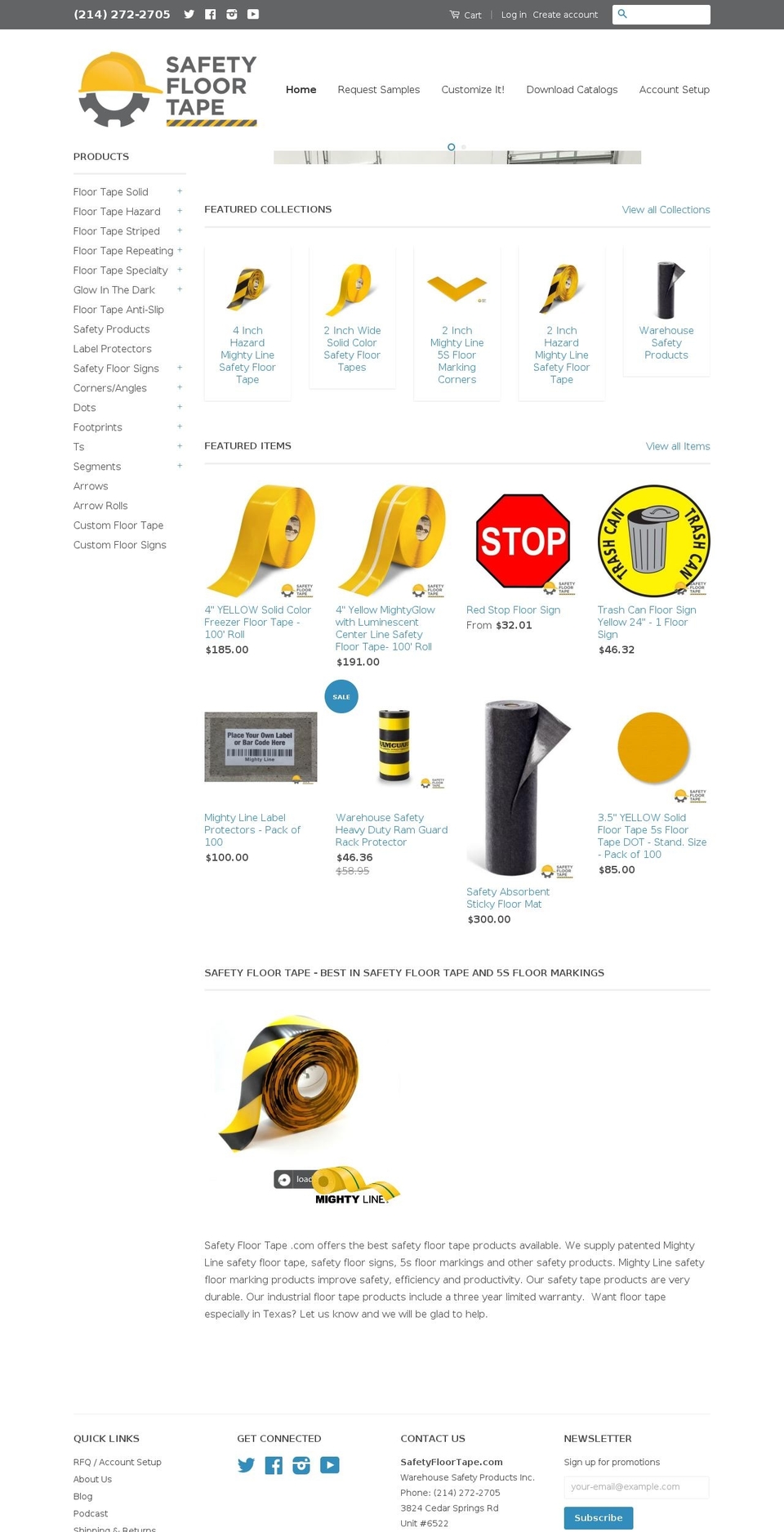 safetyfloortapes.com shopify website screenshot