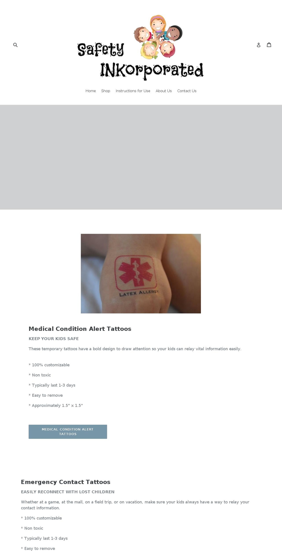 safetyinkorporated.com — Shopify storefront screenshot