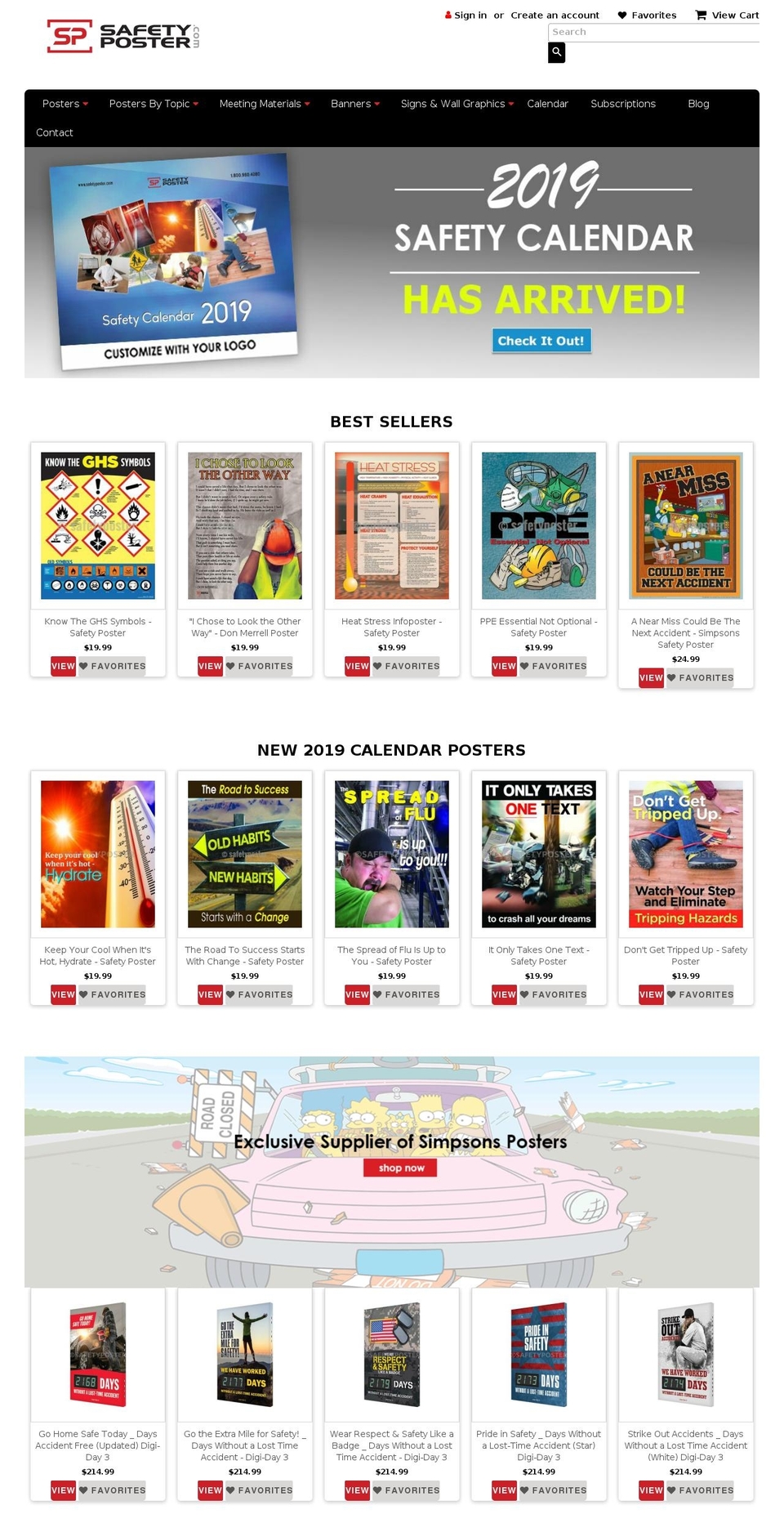 SafetyPoster Theme - Cart Upgrade 07\/24\/18 Shopify theme site example safetyposter.com