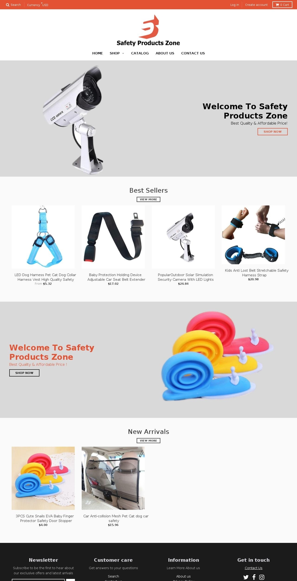 safetyproductszone.com — Shopify storefront screenshot