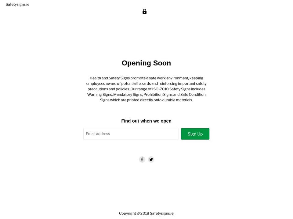 safetysigns.irish shopify website screenshot