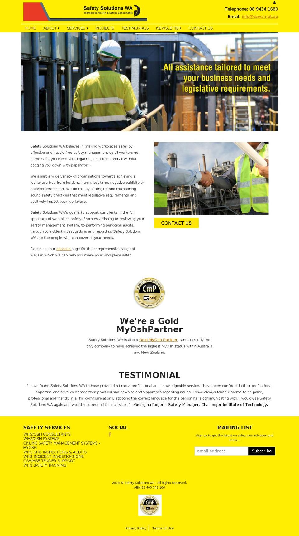 safetysolutionswa.com.au shopify website screenshot