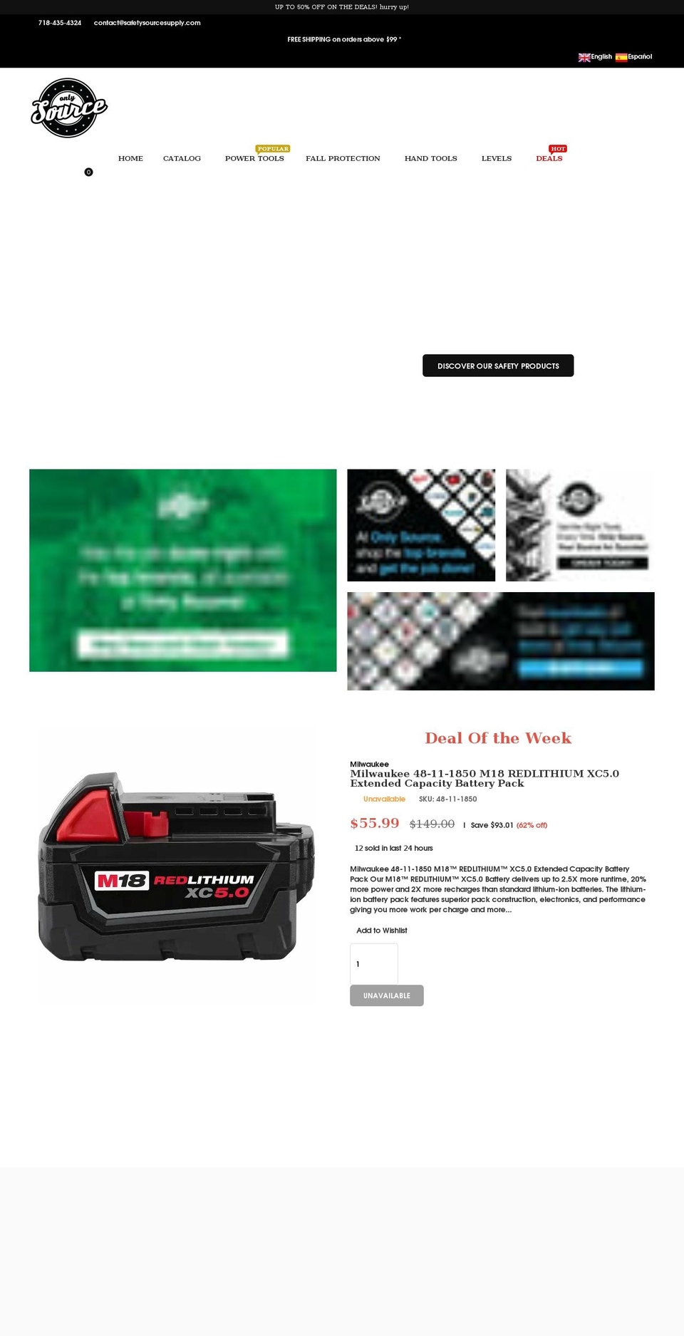 safetysourcesupply.com shopify website screenshot