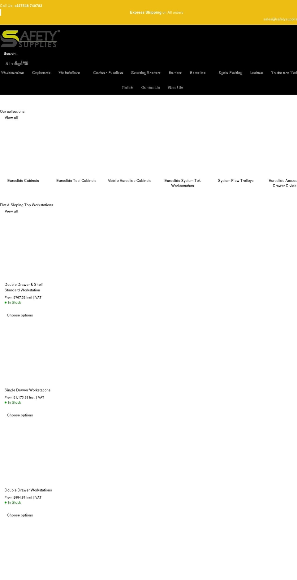 safetysuppliesco.co.uk shopify website screenshot