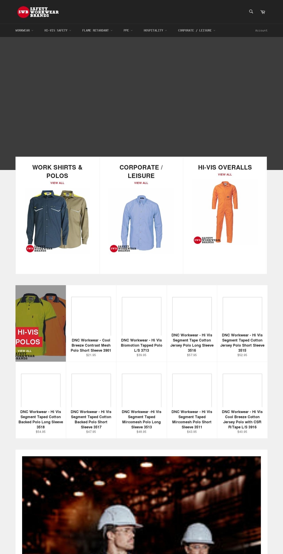 safetyworkwearbrands.com.au shopify website screenshot