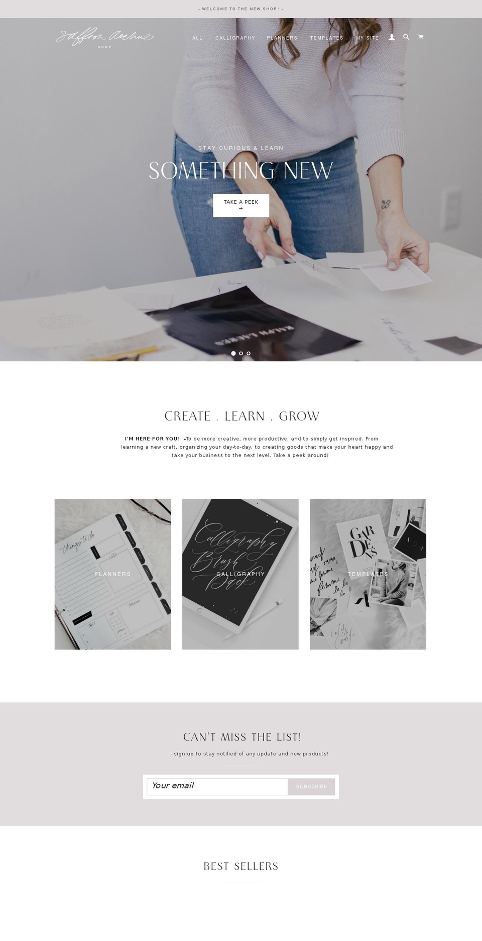 saffronavenueshop.com shopify website screenshot