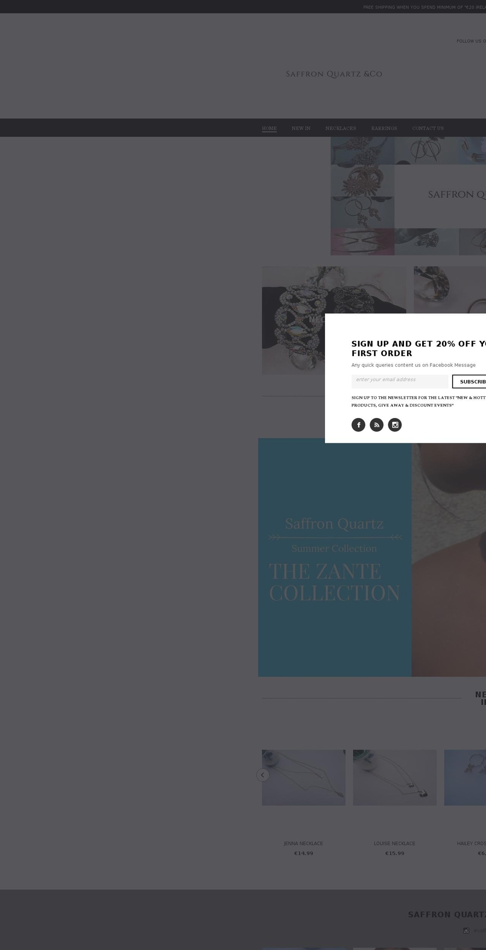saffronquartz.com shopify website screenshot