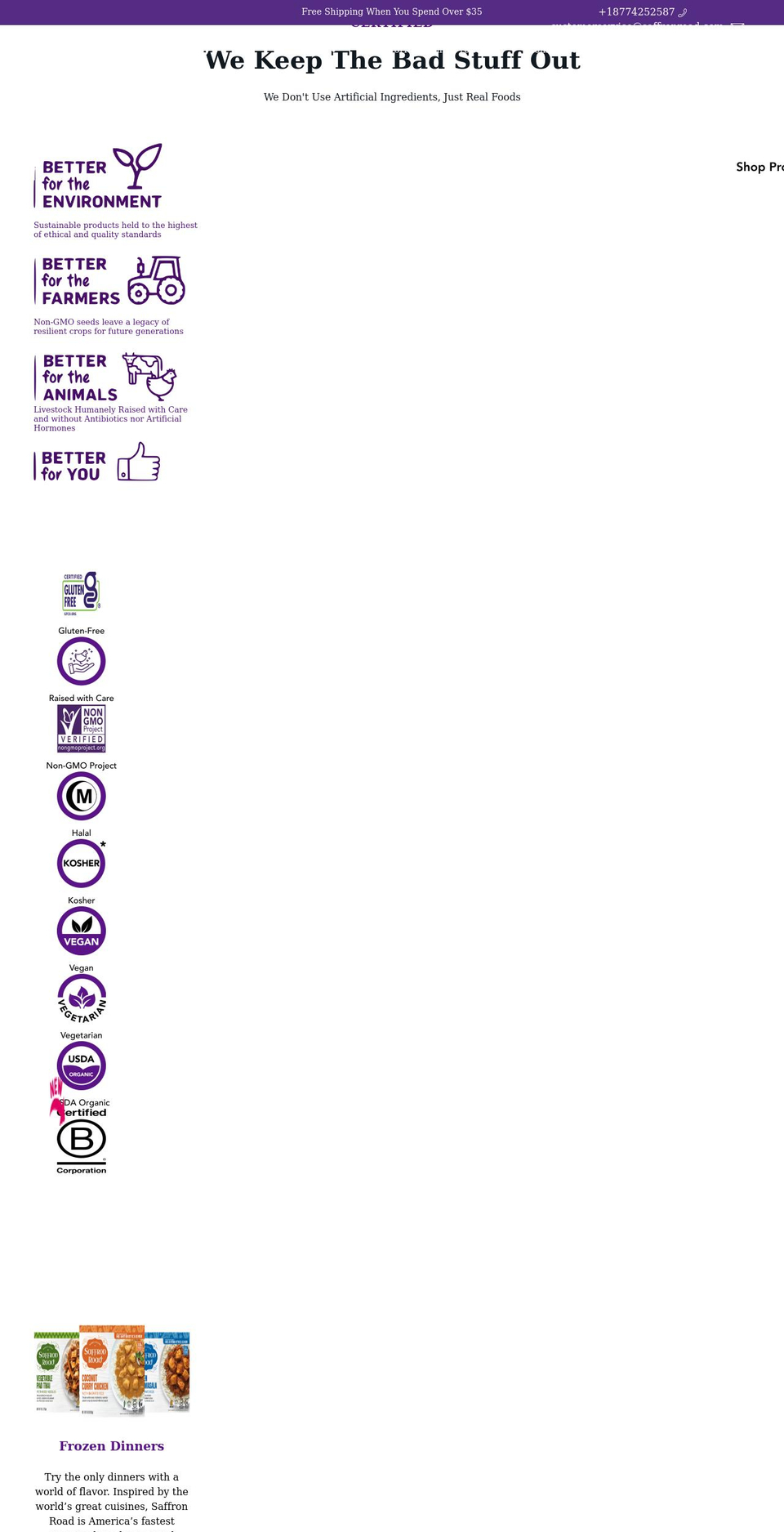 saffronroad.com shopify website screenshot