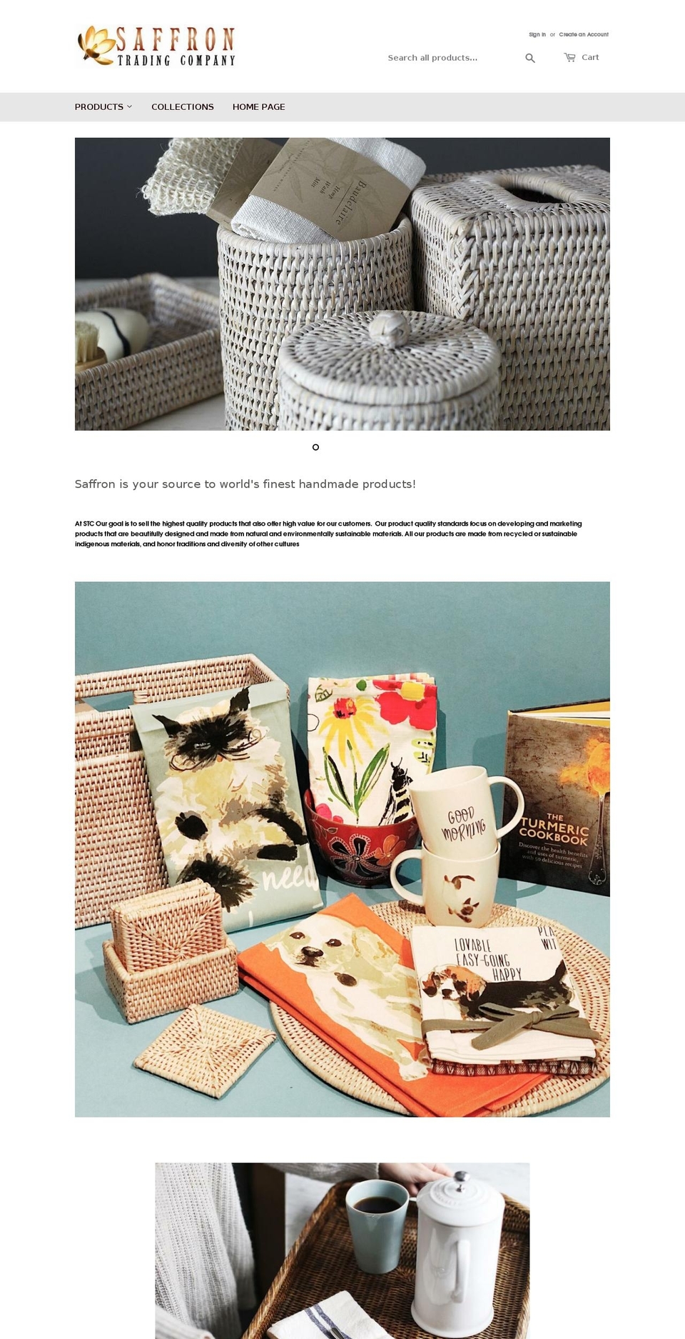 saffrontradingcompany.com shopify website screenshot