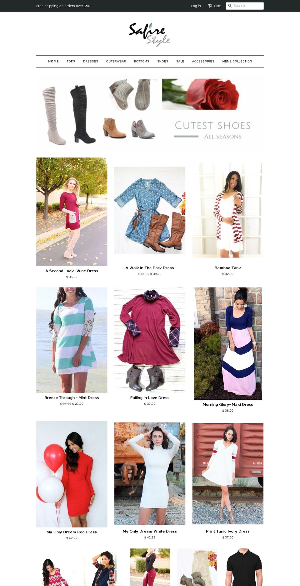 safirestyle.com shopify website screenshot