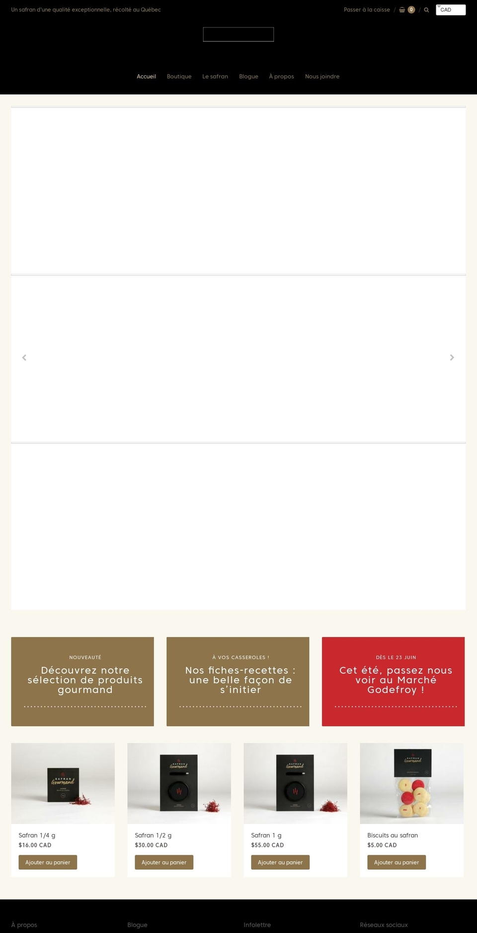 safrangourmand.com — Shopify storefront screenshot
