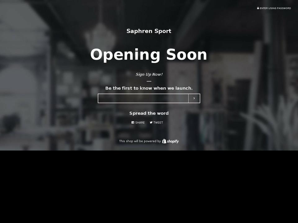 safrensport.com — Shopify storefront screenshot
