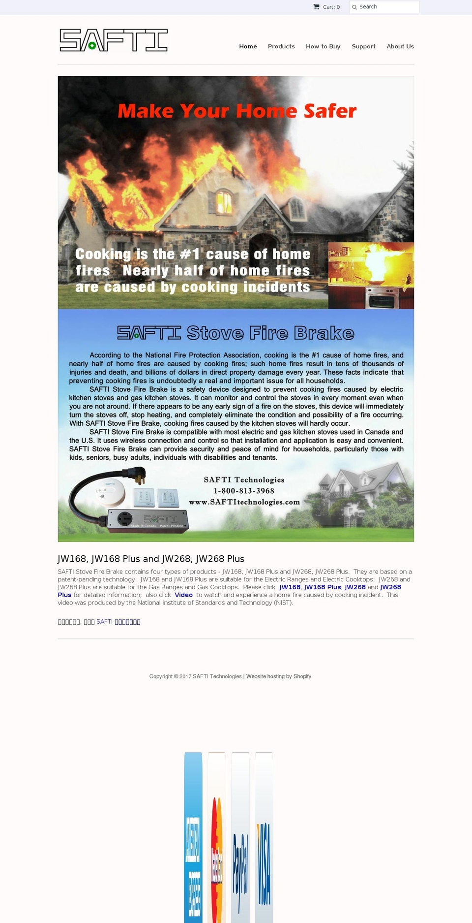 saftitechnologies.com shopify website screenshot