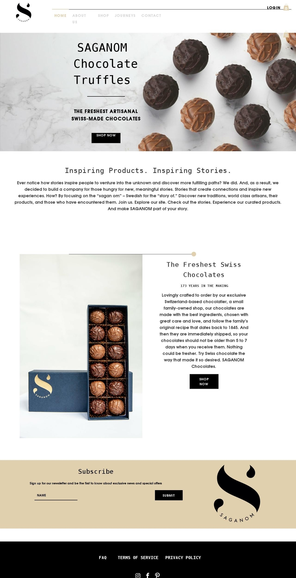 saganom.com — Shopify storefront screenshot