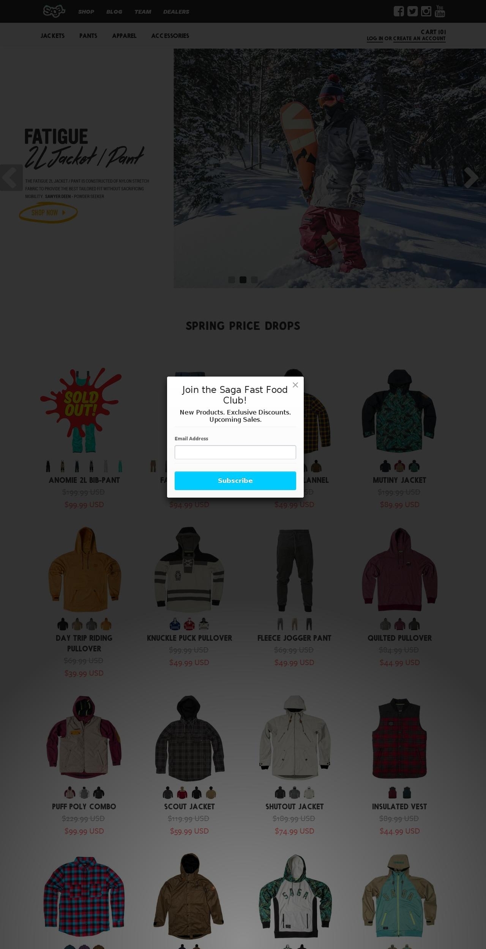 Copy of Live Shopify theme site example sagaouterwear.net