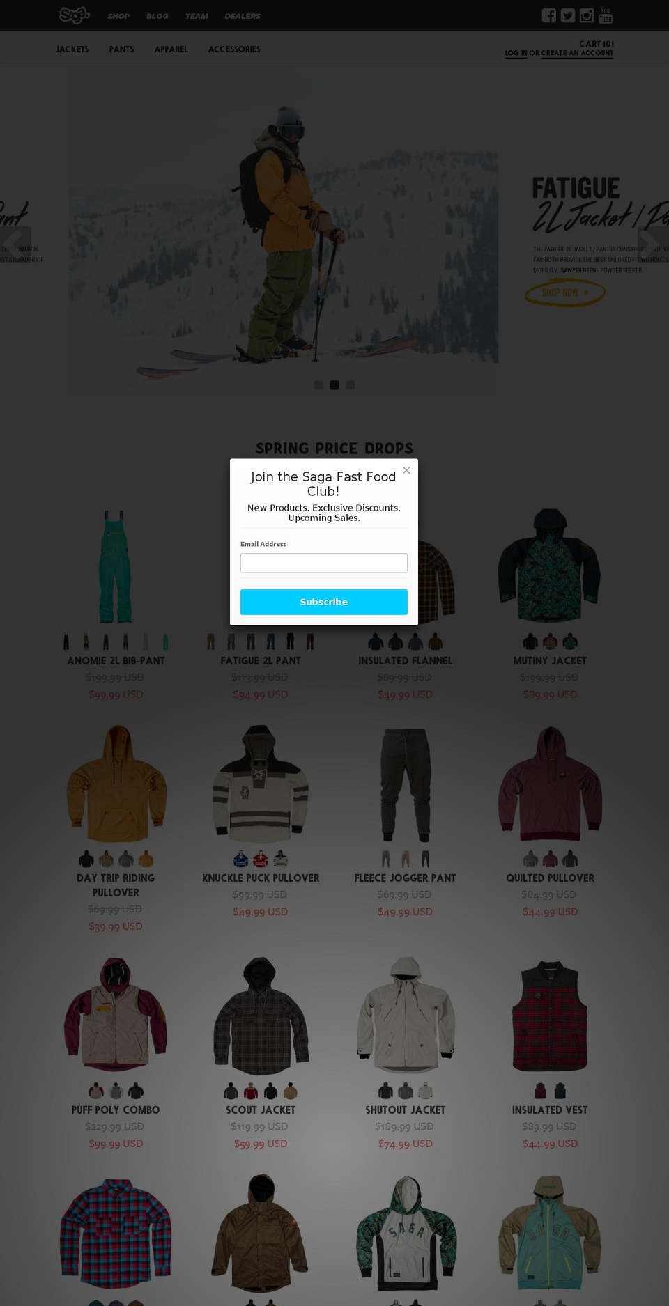 Copy of Live Shopify theme site example sagaouterwear.org