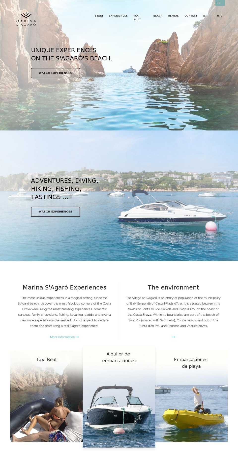 shopex Shopify theme site example sagaroexperiences.com