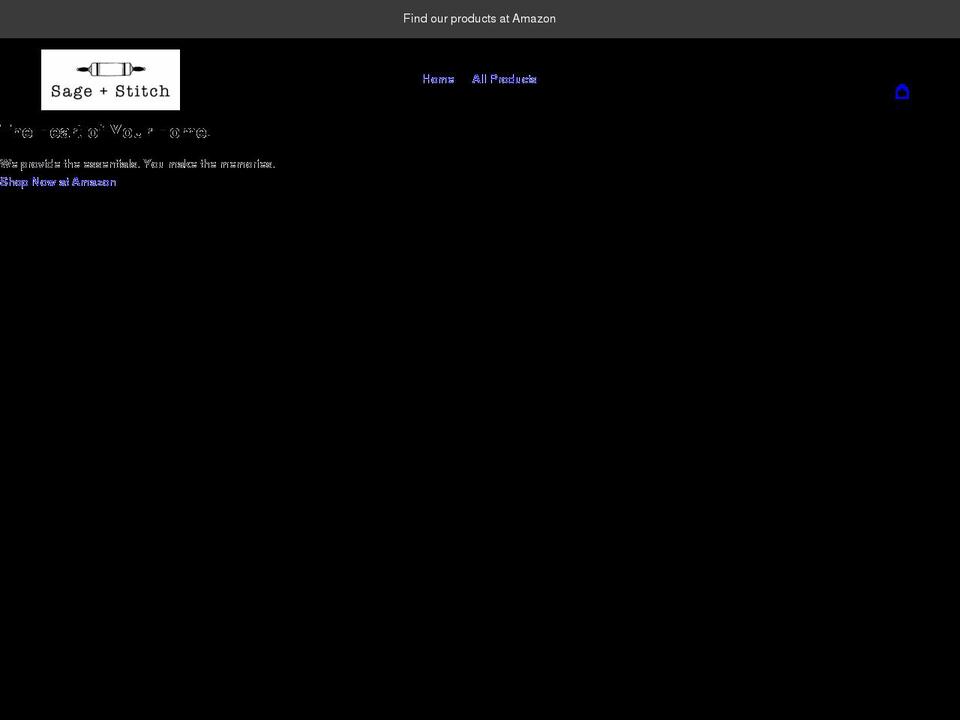 sageandstitch.com shopify website screenshot