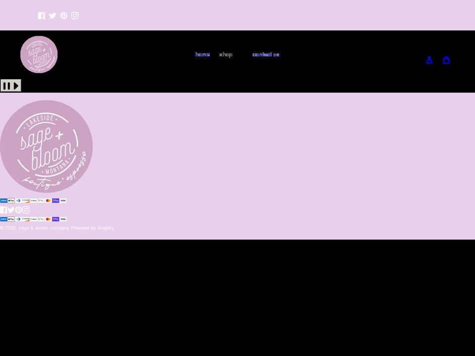 sagebloomco.com shopify website screenshot