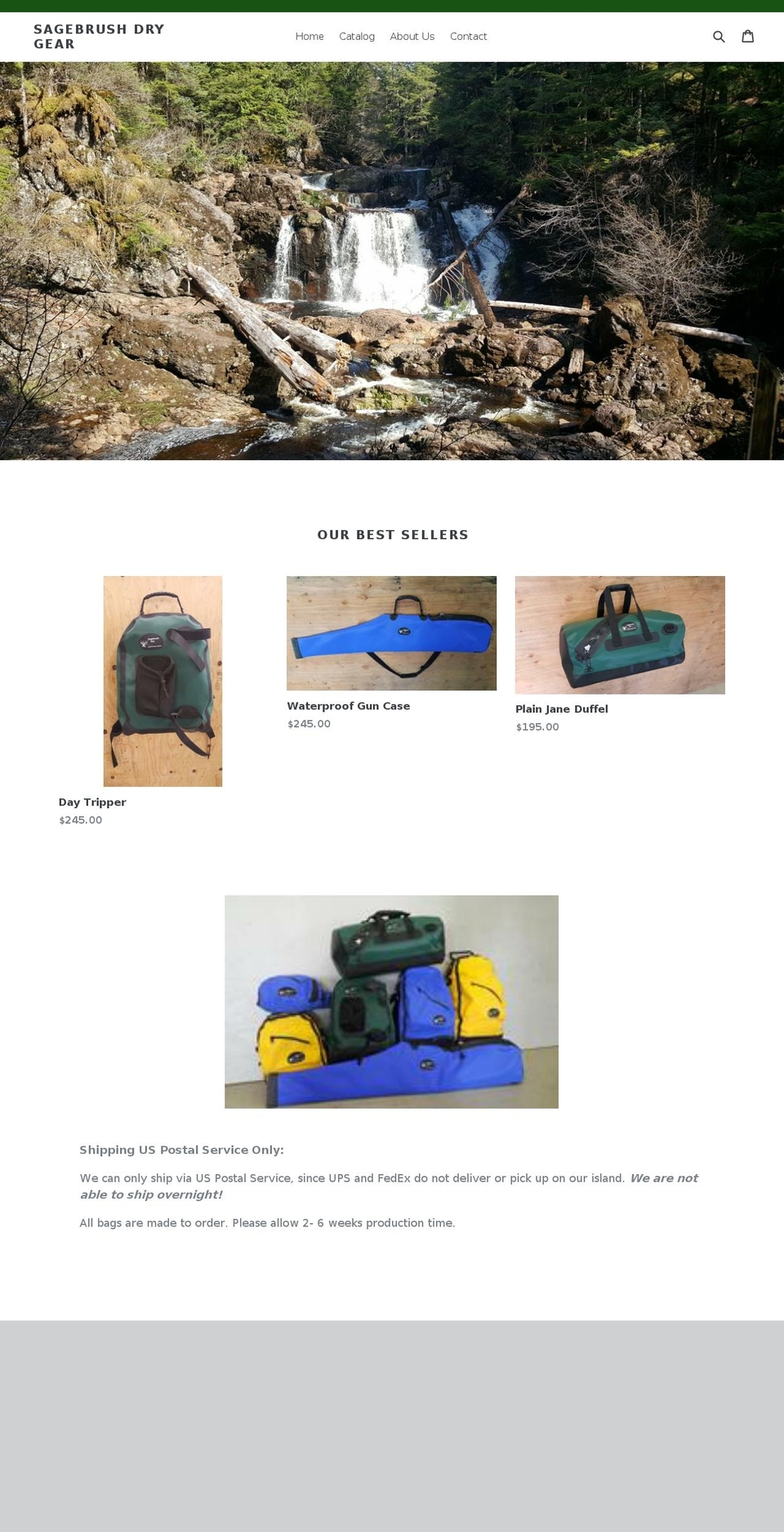 sagebrushdrygoods.com — Shopify storefront screenshot